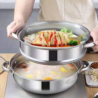 SteamPro™ Olla vaporera de dos niveles