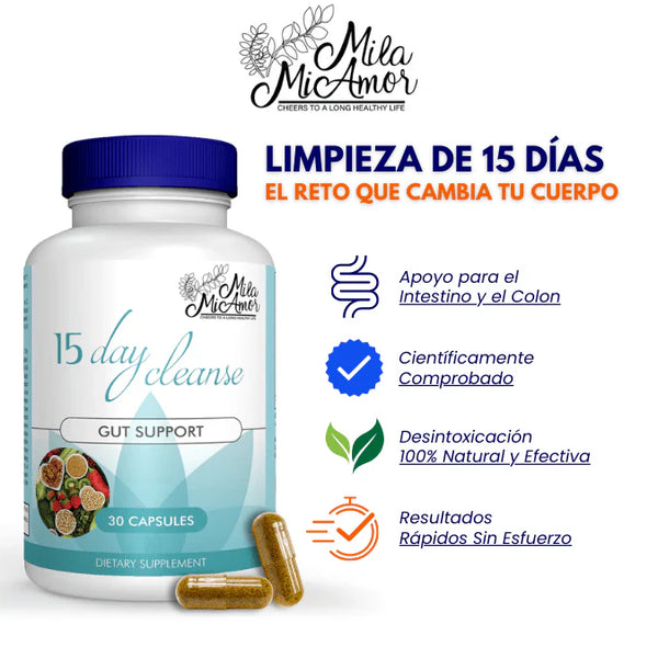 15 Day Cleanse® Limpiador natural del sistema digestivo|| Hecho en E.U.A