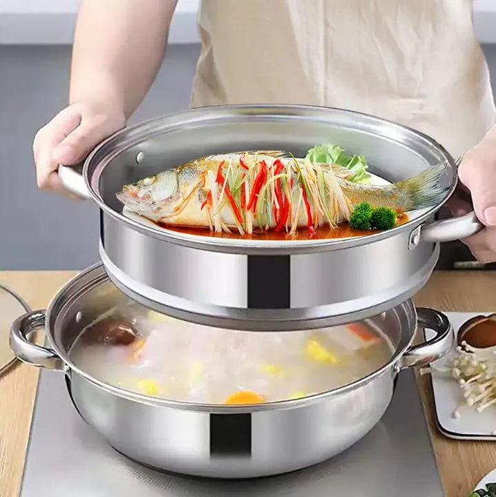 SteamPro™ Olla vaporera de dos niveles