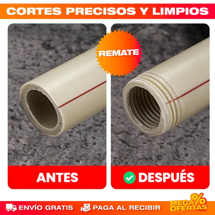 RoscaPro™ Roscador para PVC/PPR — SET x2 piezas (½ y ¾)