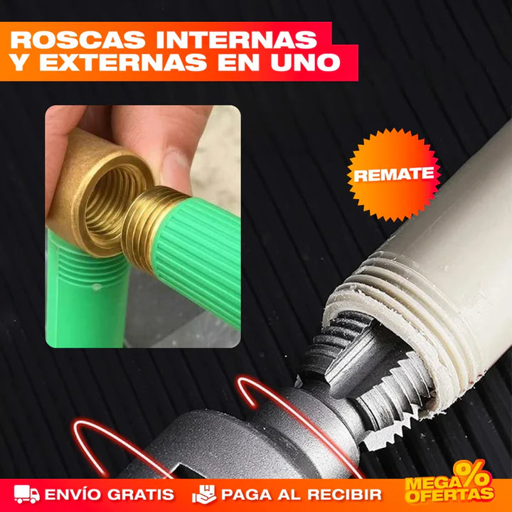 RoscaPro™ Roscador para PVC/PPR — SET x2 piezas (½ y ¾)
