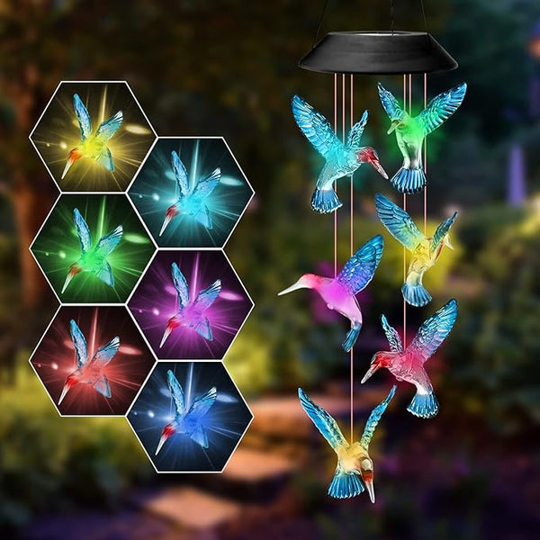 Serenity™ -  Colibríes de Luz Solar Decora de día y brilla de noche