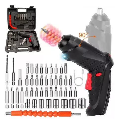 Runker™ Destornillador eléctrico recargable de 47 piezas