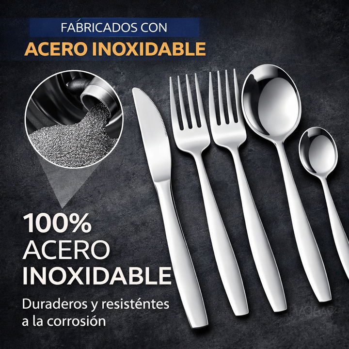 Orvéa™ Set de cubiertos premium elegantes||24 piezas