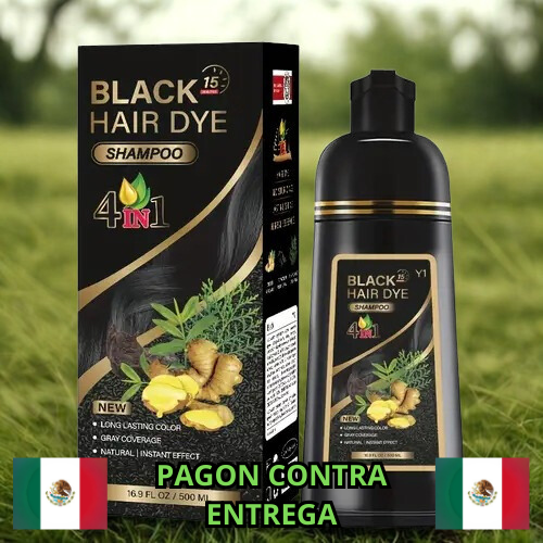 Black Hair® Shampoo tinte negro anti-canas