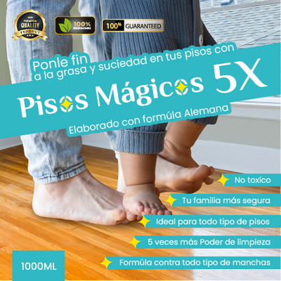 Pisos Mágicos 5X® desmancha y desengrasa|| Formula Alemana