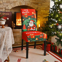 Set de 6 fundas de silla navideña + Mantel de regalo