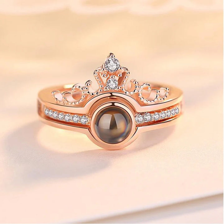 Anillo Te amo 100 idiomas®||2 en 1 Talla Ajustable
