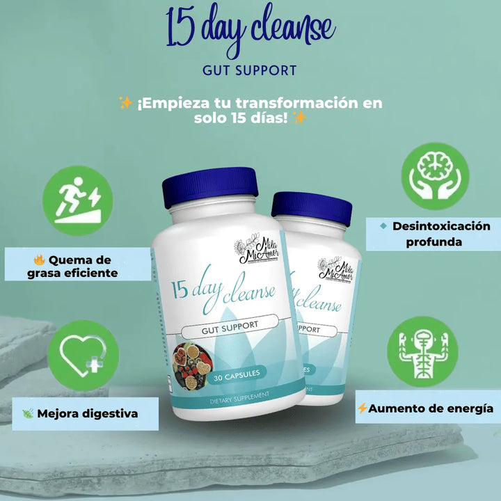 15 Day Cleanse® Limpiador natural del sistema digestivo|| Hecho en E.U.A