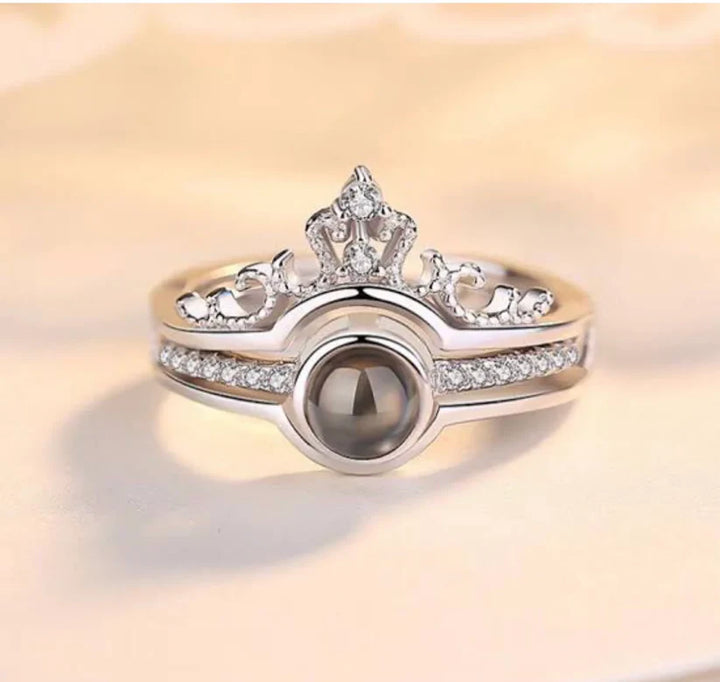 Anillo Te amo 100 idiomas®||2 en 1 Talla Ajustable