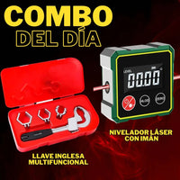 Essential Tool Kit® Combo Profesional Nivelador Láser + Llave Inglesa 50% DE DESCUENTO