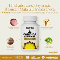 Candida Cleanse® – Cápsulas que reducen antojos, hinch4zón y fatiga