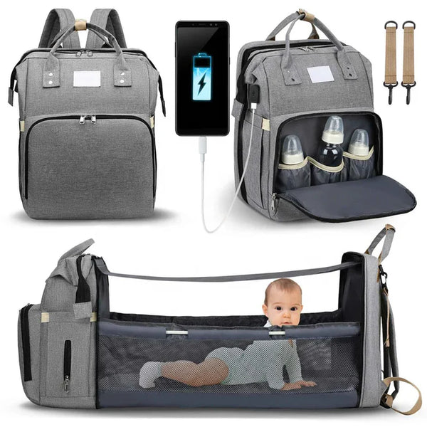 FlexiBaby™ 3-en-1 Mochila Pañalera Premium para bebes